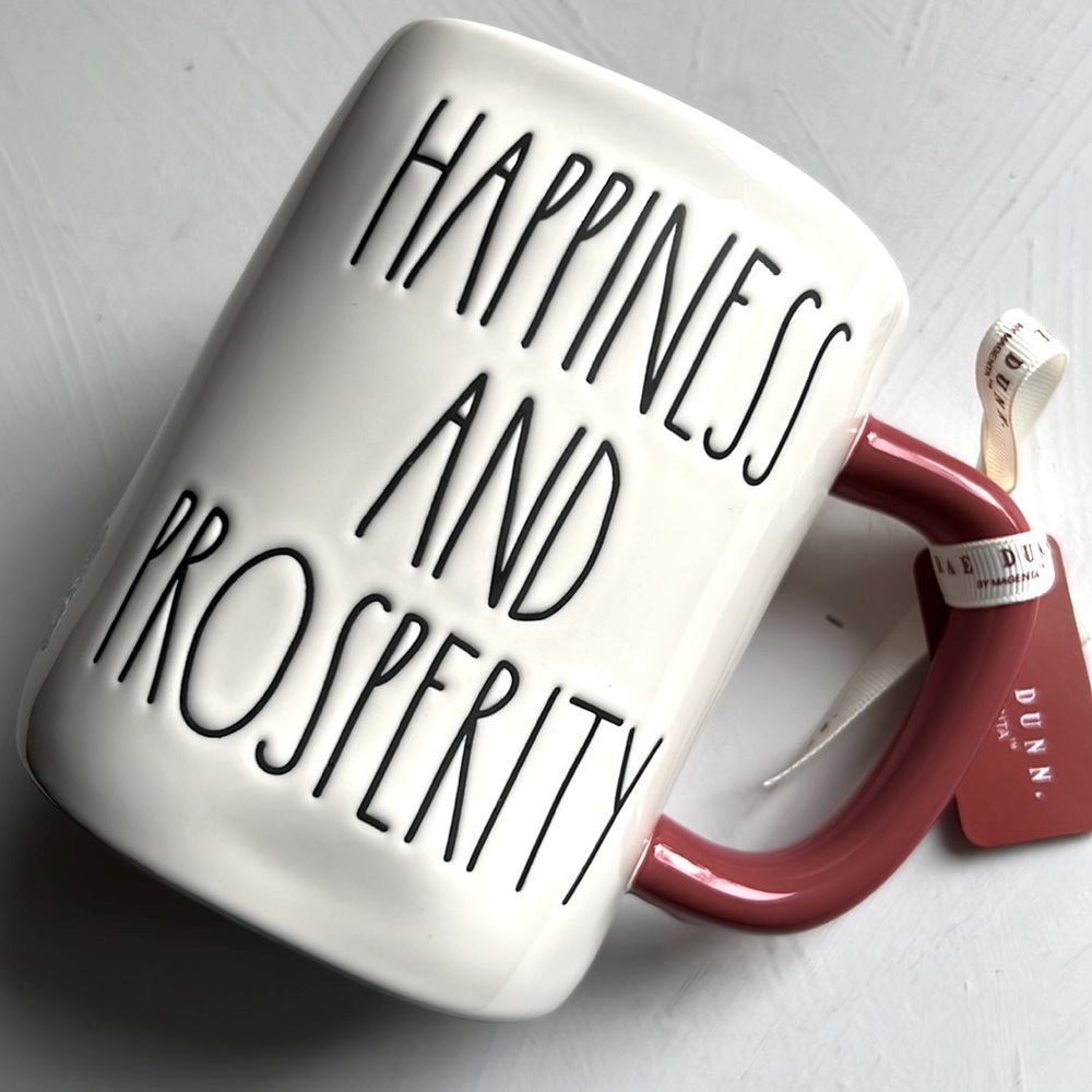 Rae Dunn Happiness and Prosperity Mug, Chinese New Year, double sided, 2023 New